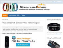 Tablet Screenshot of fitnessarmbandtest.com